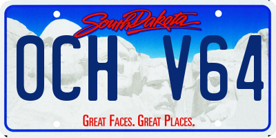 SD license plate 0CHV64