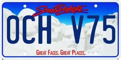 SD license plate 0CHV75
