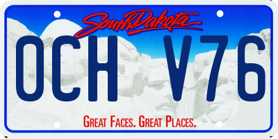 SD license plate 0CHV76