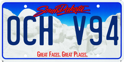 SD license plate 0CHV94
