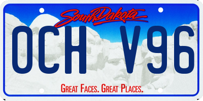 SD license plate 0CHV96