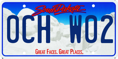SD license plate 0CHW02