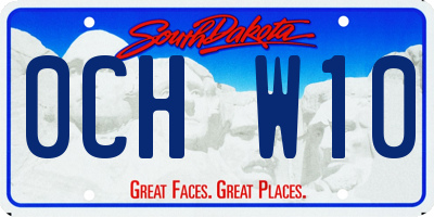 SD license plate 0CHW10