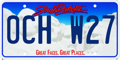 SD license plate 0CHW27