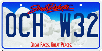 SD license plate 0CHW32
