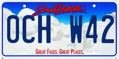 SD license plate 0CHW42