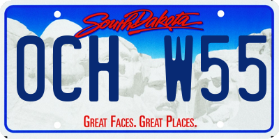 SD license plate 0CHW55