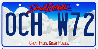SD license plate 0CHW72