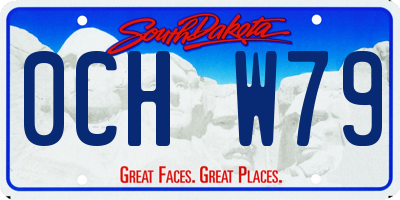 SD license plate 0CHW79