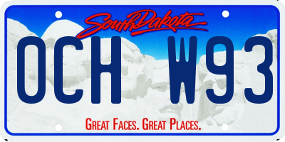 SD license plate 0CHW93