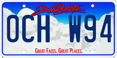 SD license plate 0CHW94