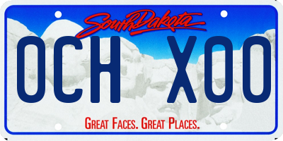 SD license plate 0CHX00