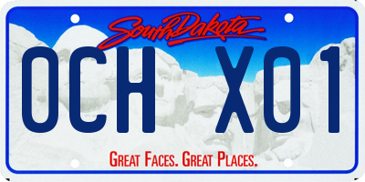 SD license plate 0CHX01