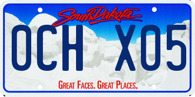 SD license plate 0CHX05