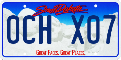 SD license plate 0CHX07