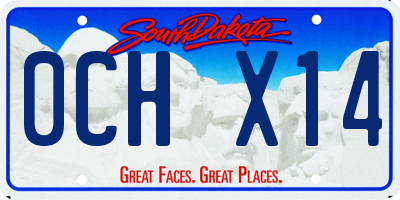 SD license plate 0CHX14