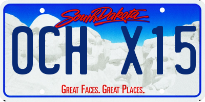 SD license plate 0CHX15