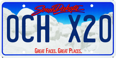 SD license plate 0CHX20