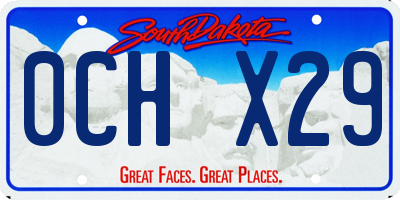 SD license plate 0CHX29
