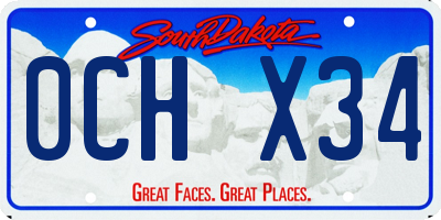 SD license plate 0CHX34
