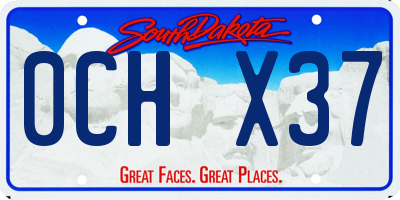 SD license plate 0CHX37