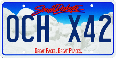SD license plate 0CHX42