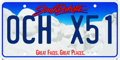 SD license plate 0CHX51
