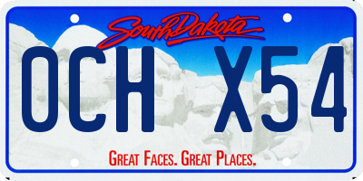 SD license plate 0CHX54