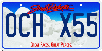 SD license plate 0CHX55