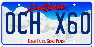 SD license plate 0CHX60