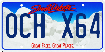 SD license plate 0CHX64
