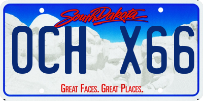 SD license plate 0CHX66