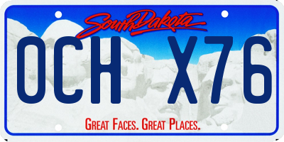SD license plate 0CHX76