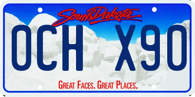 SD license plate 0CHX90