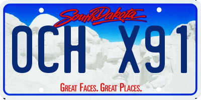 SD license plate 0CHX91