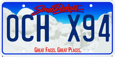 SD license plate 0CHX94