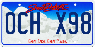 SD license plate 0CHX98