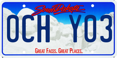 SD license plate 0CHY03