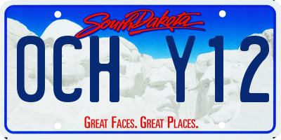 SD license plate 0CHY12