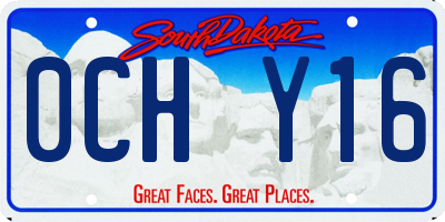 SD license plate 0CHY16