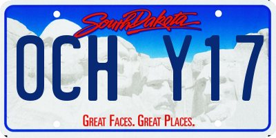 SD license plate 0CHY17