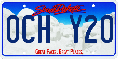 SD license plate 0CHY20