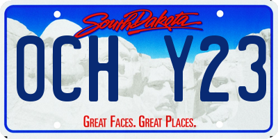 SD license plate 0CHY23