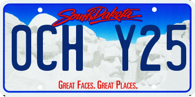 SD license plate 0CHY25