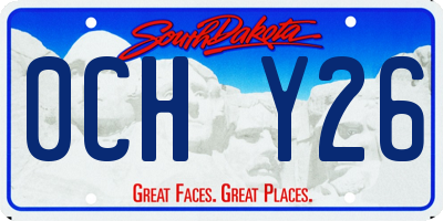 SD license plate 0CHY26
