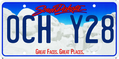 SD license plate 0CHY28