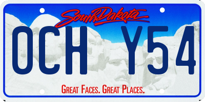 SD license plate 0CHY54