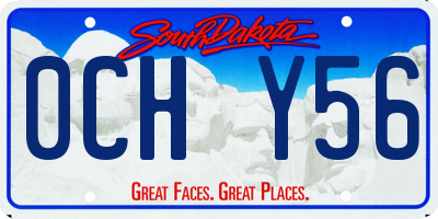 SD license plate 0CHY56