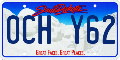 SD license plate 0CHY62