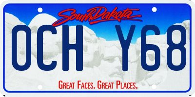 SD license plate 0CHY68